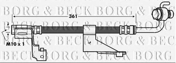 BBH6972 Borg&beck latiguillos de freno delantero izquierdo