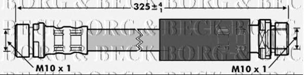BBH6967 Borg&beck latiguillo de freno trasero