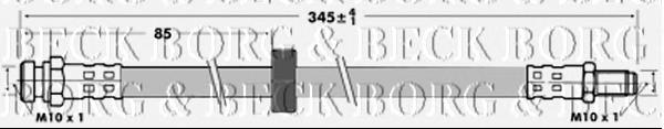 BBH6988 Borg&beck latiguillo de freno trasero
