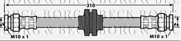 BBH6956 Borg&beck latiguillo de freno trasero