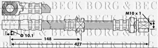 BBH6829 Borg&beck latiguillo de freno delantero