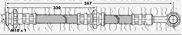 BBH6822 Borg&beck tubo flexible de frenos