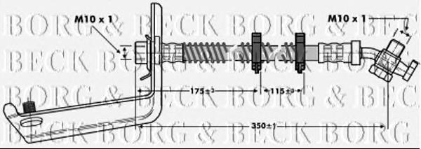 Tubo flexible de frenos trasero izquierdo BBH6804 Borg&beck
