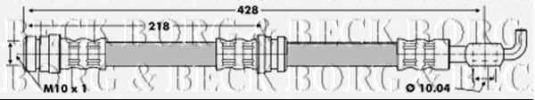 BBH6816 Borg&beck latiguillo de freno trasero