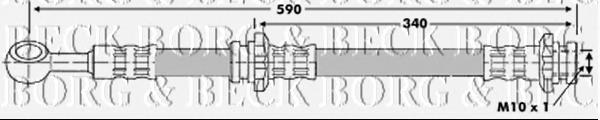 BBH6881 Borg&beck latiguillos de freno trasero derecho