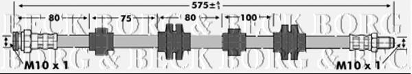 Latiguillo de freno delantero BBH6887 Borg&beck