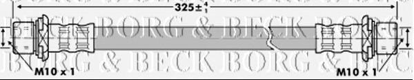 BBH6861 Borg&beck latiguillo de freno trasero