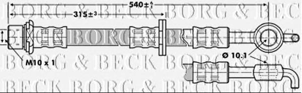 BBH6862 Borg&beck latiguillo de freno delantero