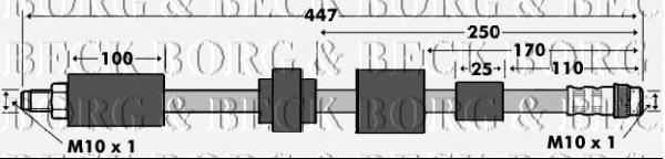 BBH7530 Borg&beck latiguillo de freno delantero
