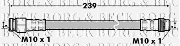 BBH7531 Borg&beck latiguillo de freno trasero
