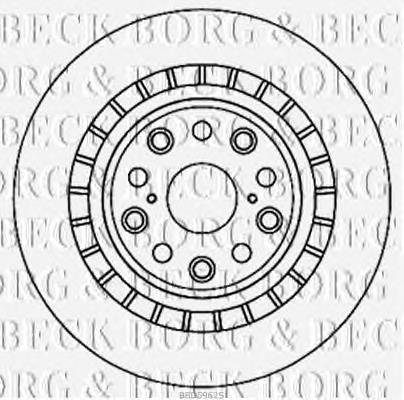 Disco de freno trasero BBD5962S Borg&beck