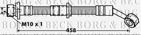 BBH7437 Borg&beck latiguillo de freno trasero izquierdo