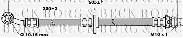 Tubo flexible de frenos delantero izquierdo BBH7440 Borg&beck