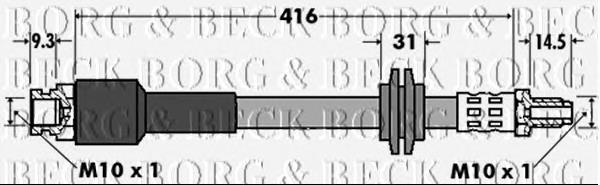 BBH7425 Borg&beck latiguillo de freno trasero