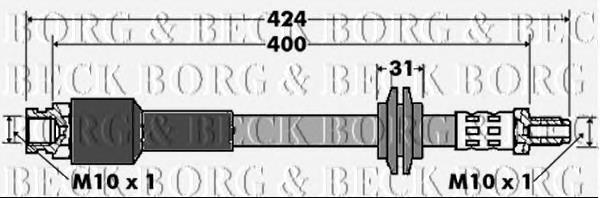 BBH7426 Borg&beck latiguillo de freno delantero