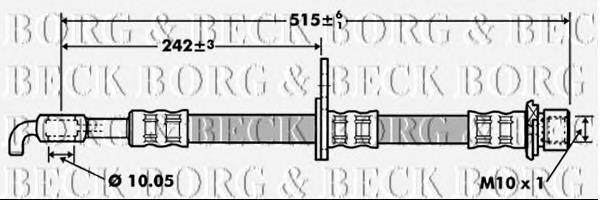 BBH7417 Borg&beck latiguillos de freno delantero derecho