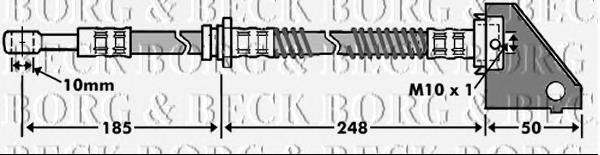 BBH7463 Borg&beck latiguillos de freno delantero derecho