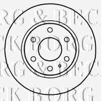 Disco de freno trasero BBD4710 Borg&beck
