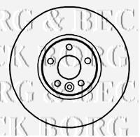 BBD5903S Borg&beck freno de disco delantero