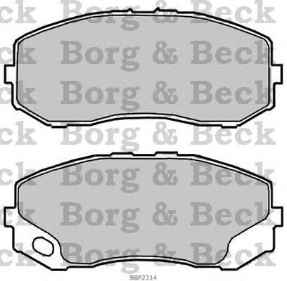 BBP2314 Borg&beck pastillas de freno delanteras