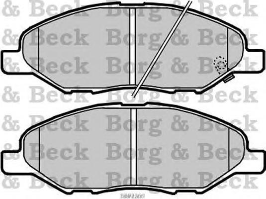 BBP2269 Borg&beck pastillas de freno delanteras