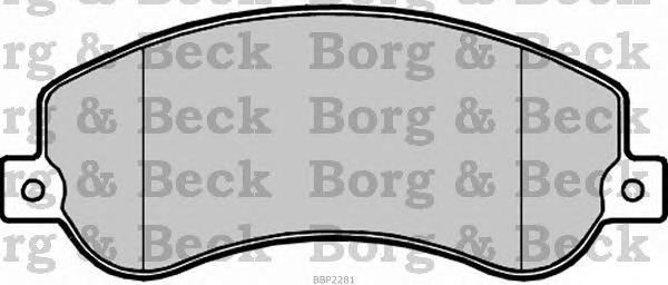 BBP2281 Borg&beck pastillas de freno delanteras