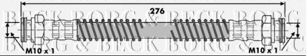 BBH6258 Borg&beck tubo flexible de frenos trasero