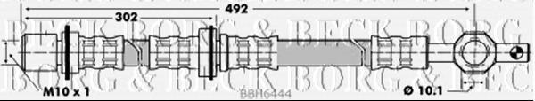 BBH6444 Borg&beck latiguillo de freno delantero