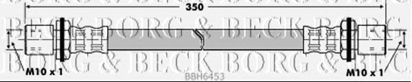 Tubo flexible de frenos trasero BBH6453 Borg&beck