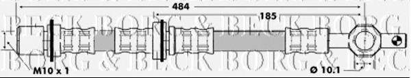 BBH6452 Borg&beck latiguillo de freno delantero