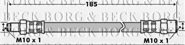 BBH6026 Borg&beck latiguillo de freno trasero