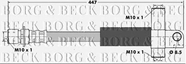 BBH6167 Borg&beck tubo flexible de frenos trasero