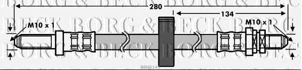 BBH6143 Borg&beck latiguillos de freno trasero derecho