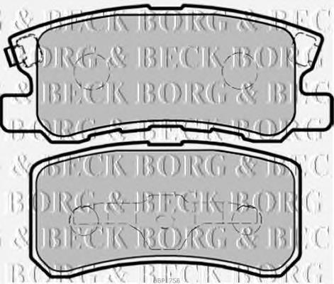 BBP1758 Borg&beck pastillas de freno traseras