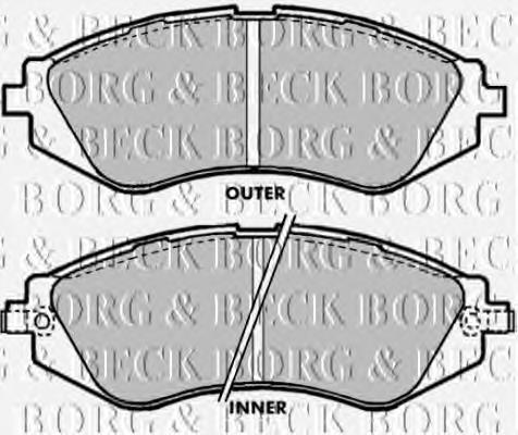 BBP1641 Borg&beck pastillas de freno delanteras