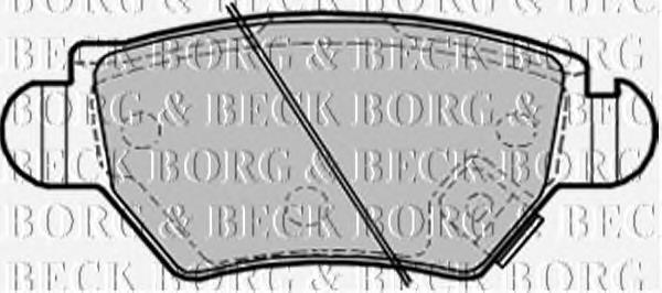 BBP1687 Borg&beck pastillas de freno traseras