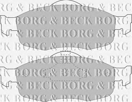 BBP1416 Borg&beck pastillas de freno delanteras