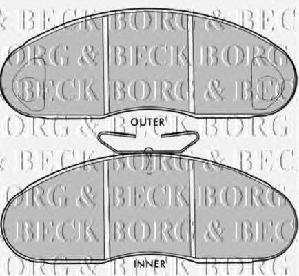 BBP1513 Borg&beck pastillas de freno delanteras