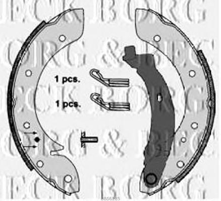 Zapatas de frenos de tambor traseras BBS6285 Borg&beck