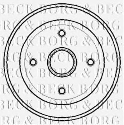 Freno de tambor trasero BBR7124 Borg&beck