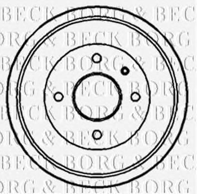 Freno de tambor trasero BBR7091 Borg&beck
