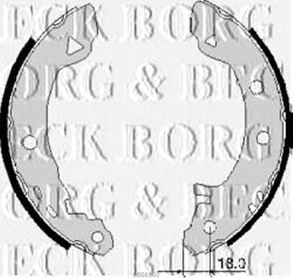 BBS6103 Borg&beck zapatas de frenos de tambor traseras