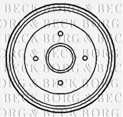 Freno de tambor trasero BBR7188 Borg&beck