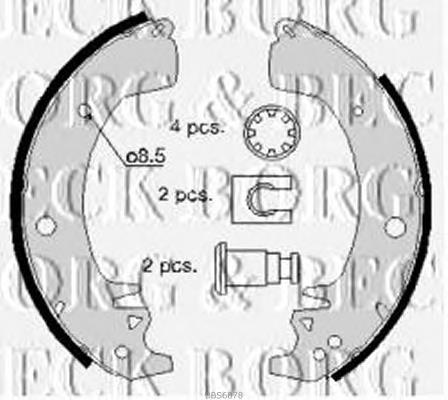 BBS6078 Borg&beck zapatas de frenos de tambor traseras