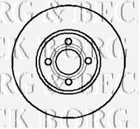 Freno de disco delantero BBD4945 Borg&beck