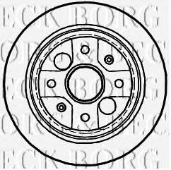 Disco de freno trasero BBD4988 Borg&beck