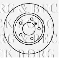 Freno de disco delantero BBD5708S Borg&beck