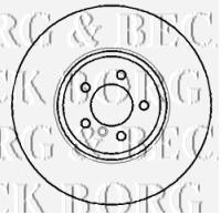 Freno de disco delantero BBD5767S Borg&beck