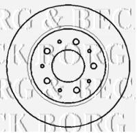 Disco de freno trasero BBD4371 Borg&beck