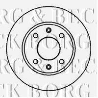 BBD4834 Borg&beck disco de freno delantero